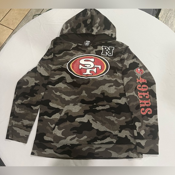 NFL 49ers camo sweatshirt size L (14-16) [G-32] - Picture 4 of 6